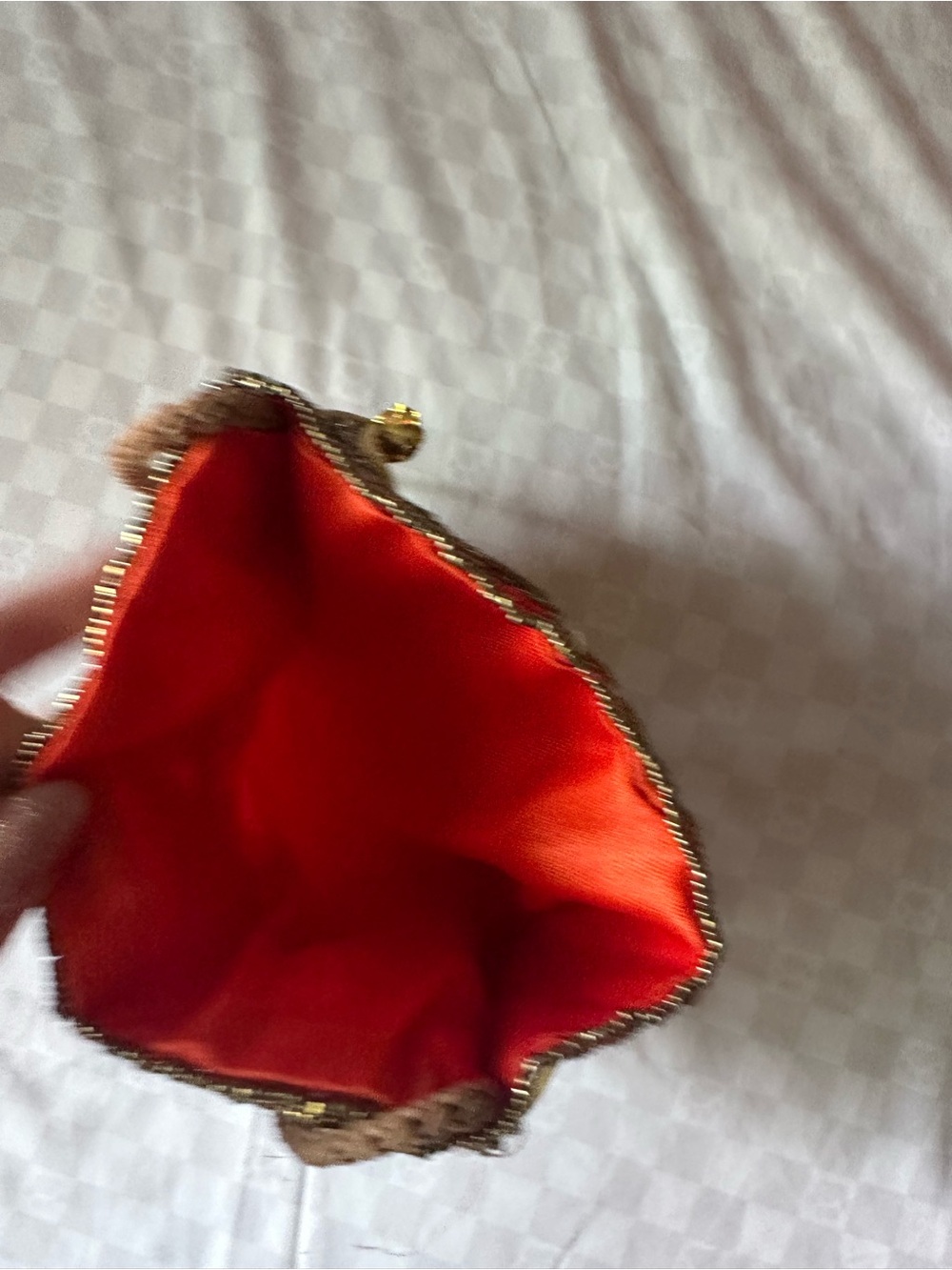 Handmade Orange Beaded & Sequined Potli Drawstring Crossbody Bag - Picture 3 of 4